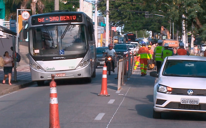 Obras do BRT na Avenida Ipanema