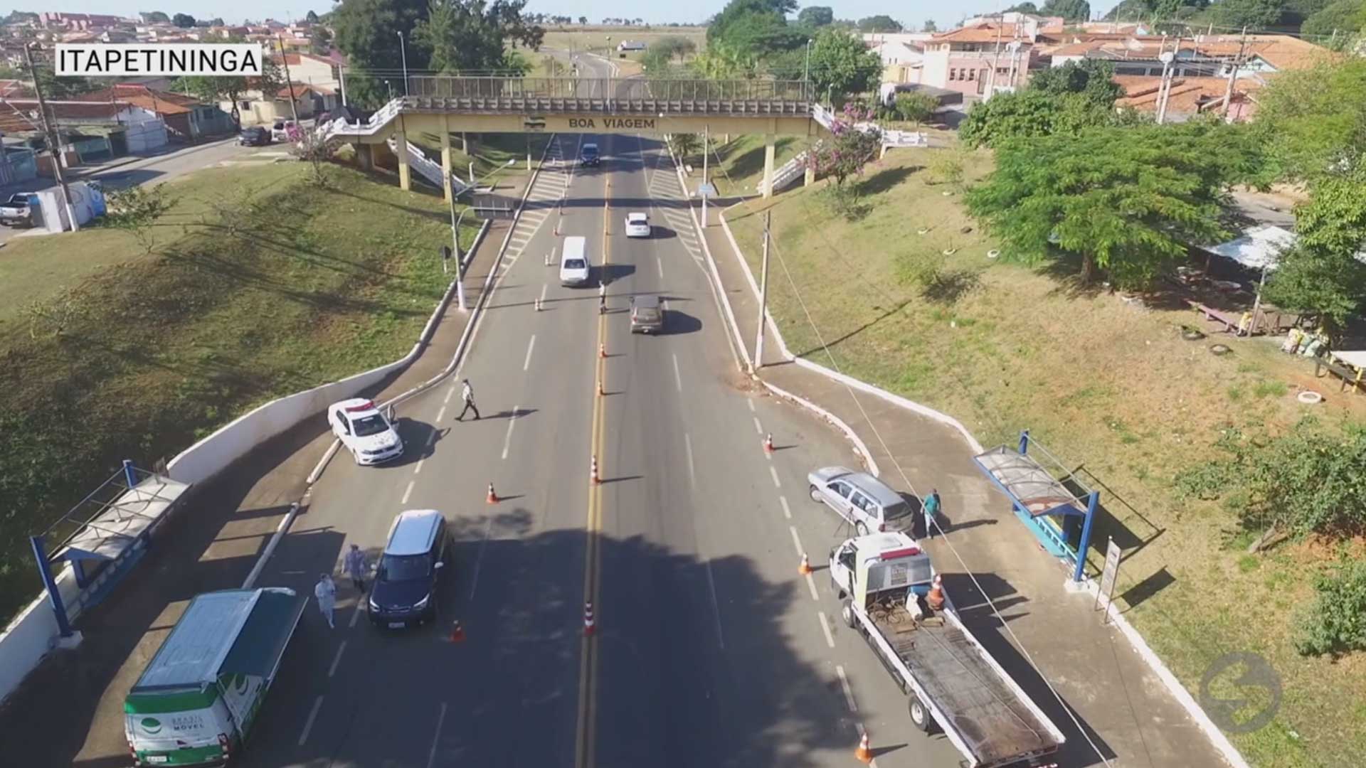 Itapetininga tem barreiras sanitárias nos acessos à cidade.