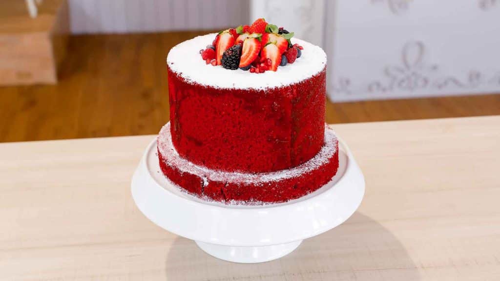 bolo red velvet bake off brasil