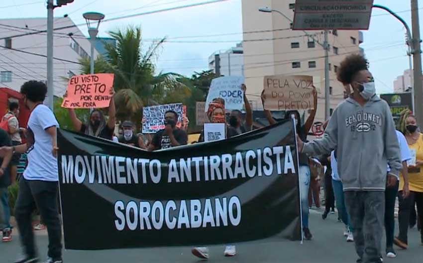 Protesto contra o racismo em Sorocaba