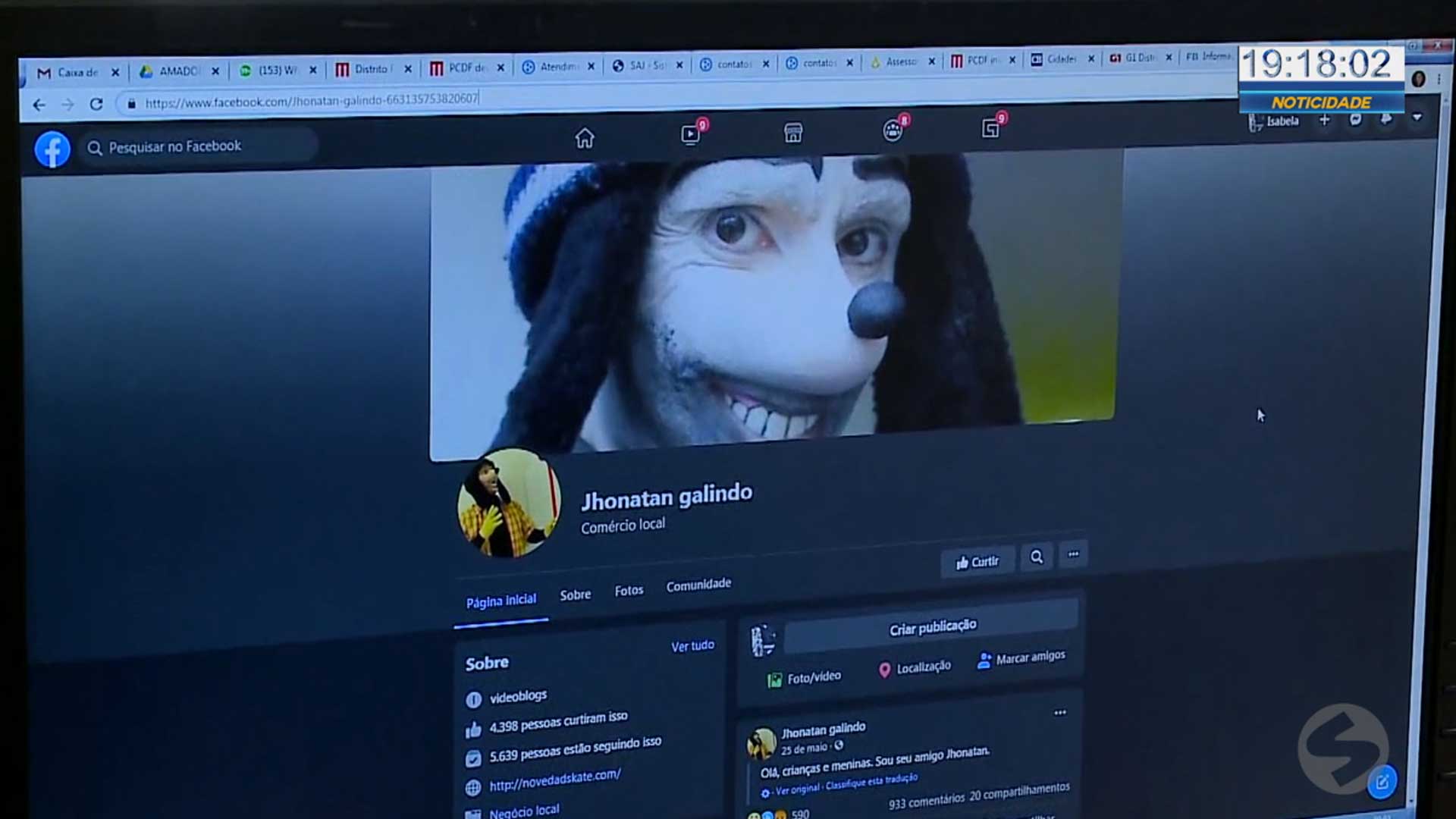 Adolescente é apreendido por usar perfil de Homem Pateta