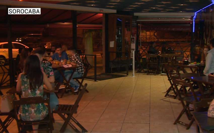 Bares e restaurantes somente até às 17h em Sorocaba