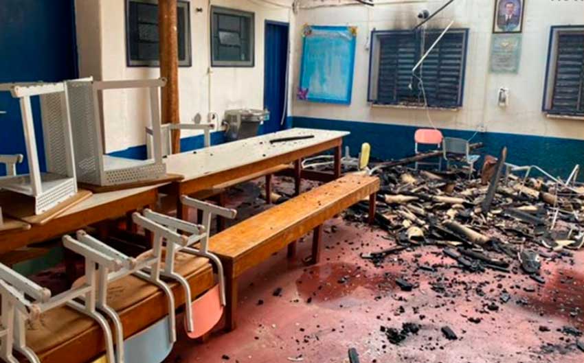 Incêndio destrói escola em Itu