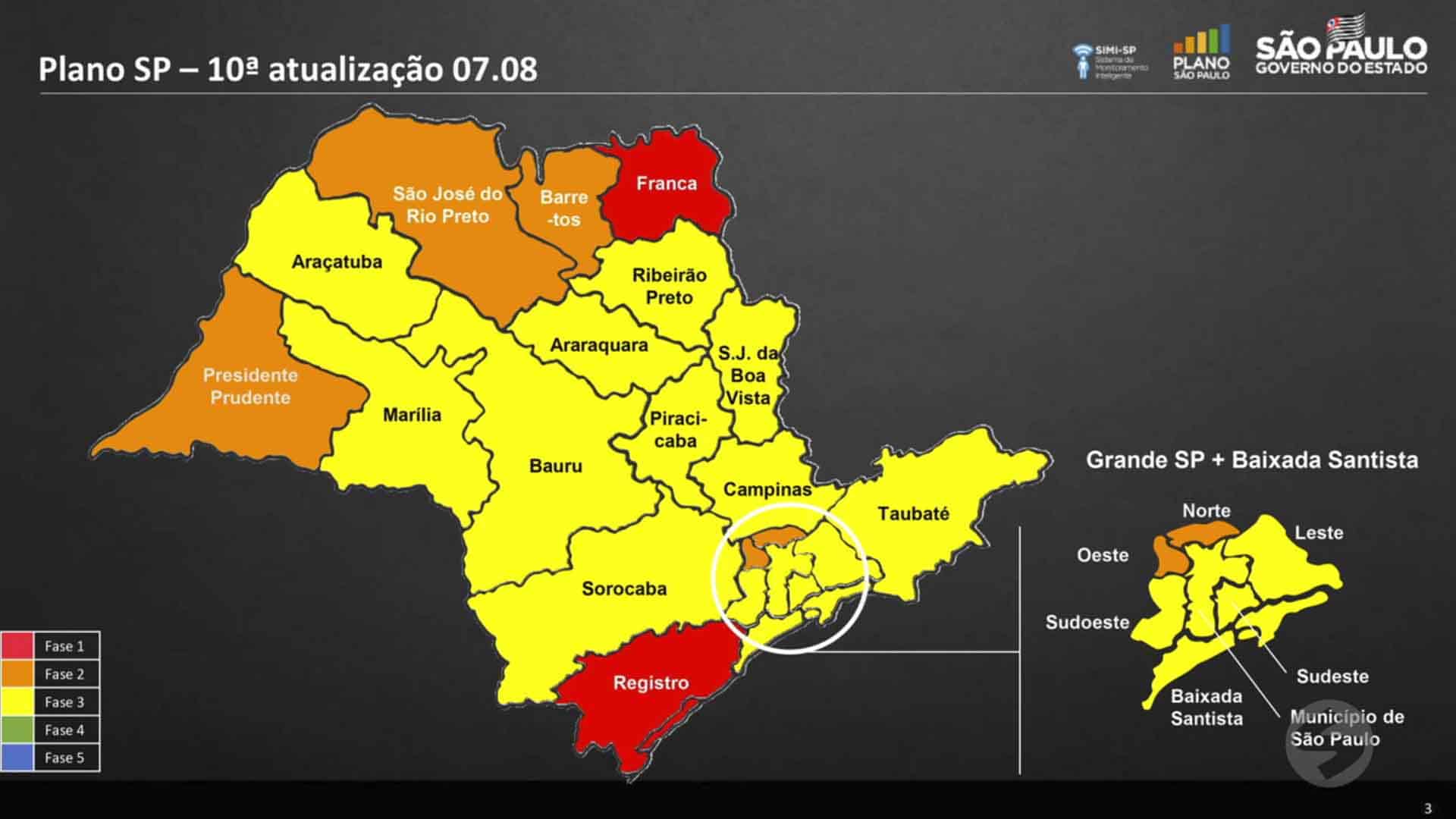 Cidades avançam para a fase amarela