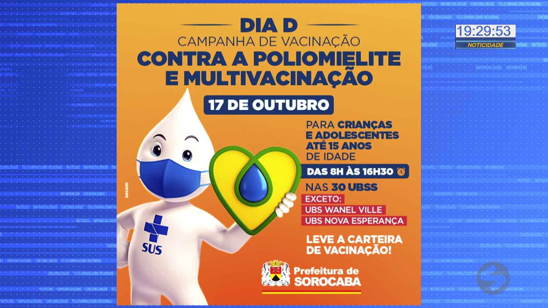 Dia D da vacinação de poliomielite e multivacinação