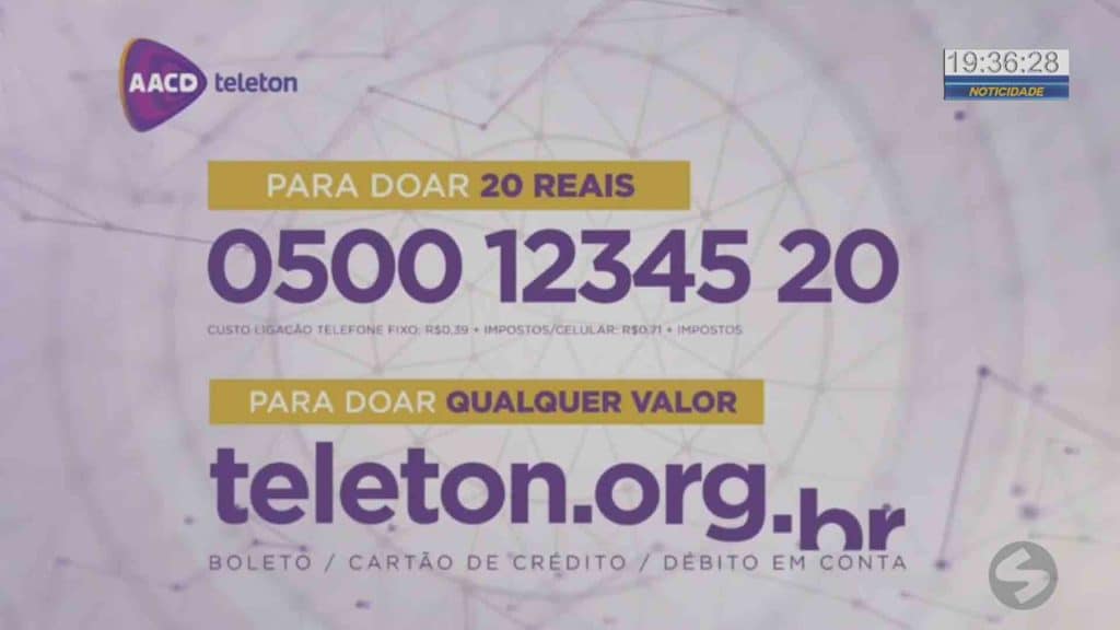 teleton 20 reais