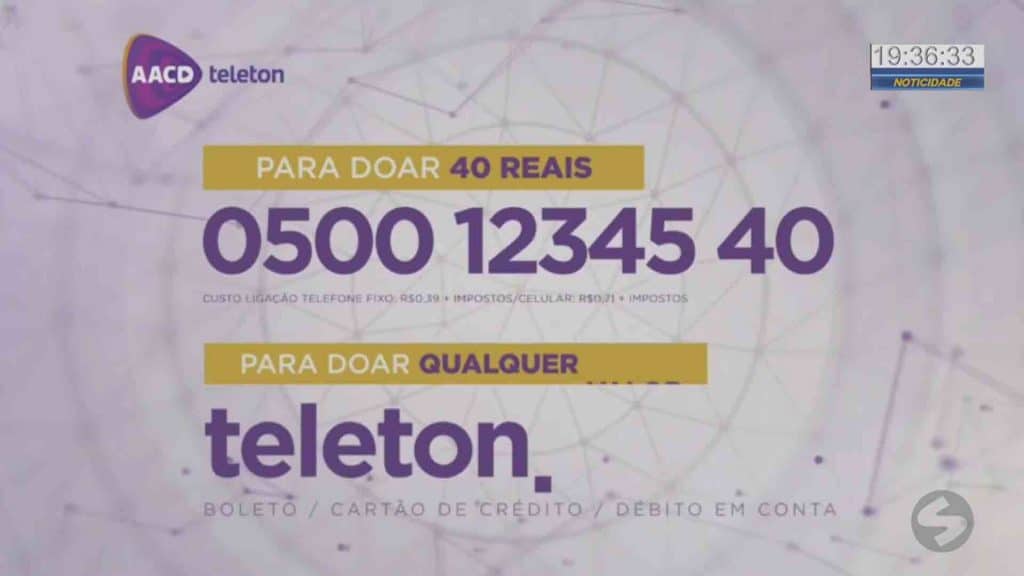 teleton 40 reais