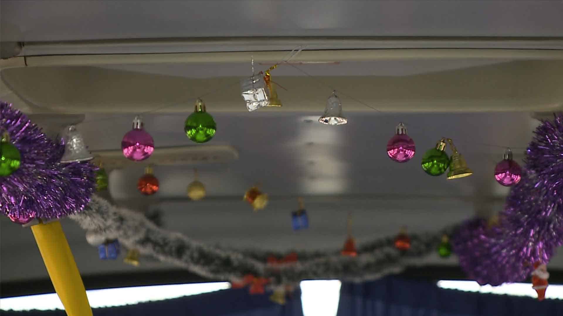 decoracao natal em onibus