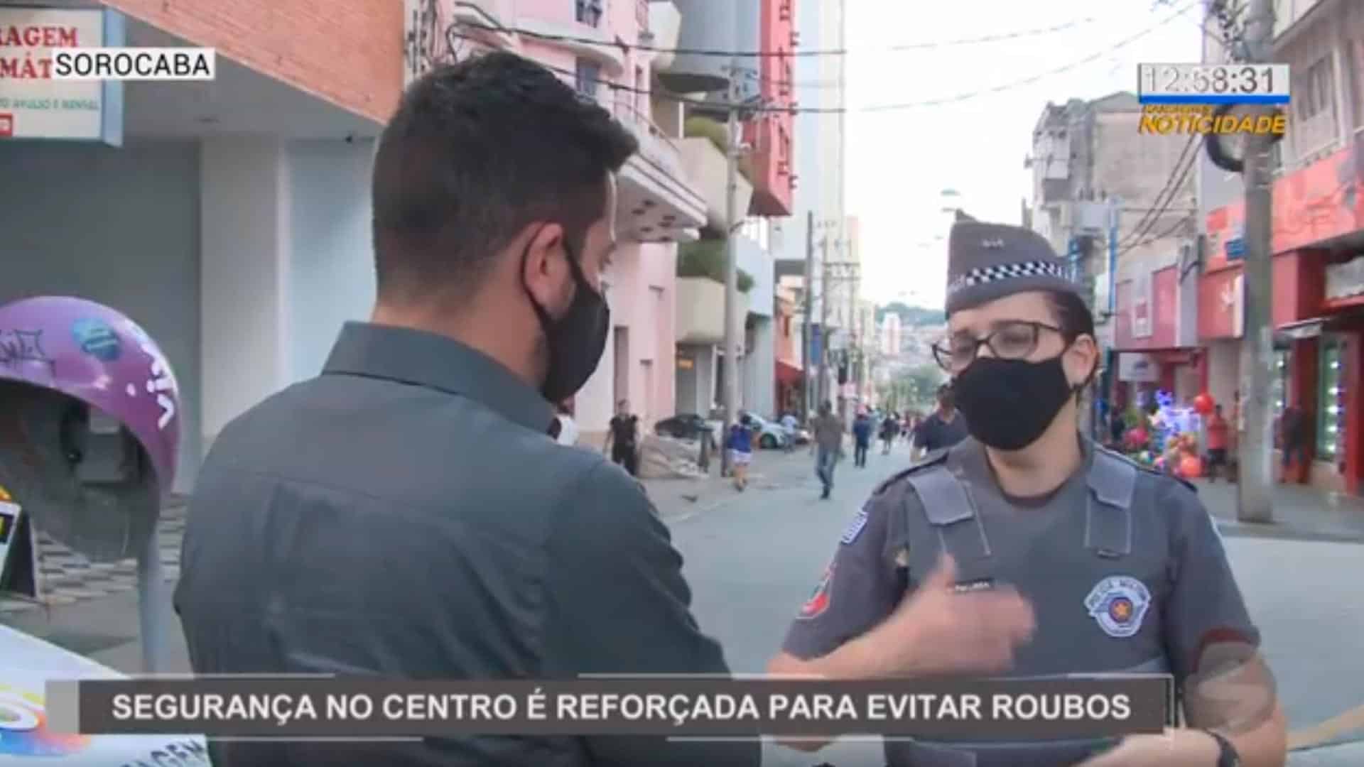 Segurança reforçada no centro de Sorocaba para evitar furtos e roubos no Natal.