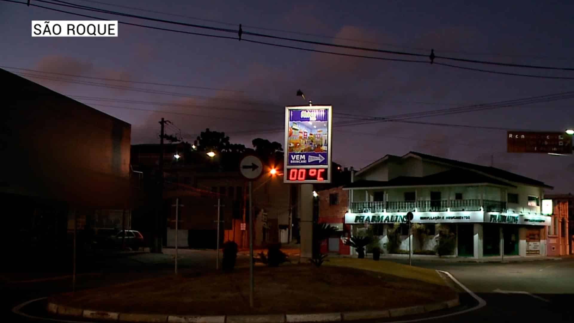 Temperaturas abaixo de zero em cidades da região