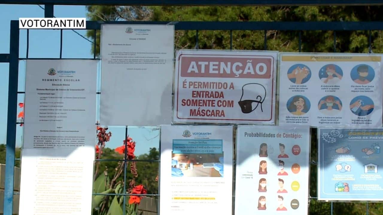 Prefeitura de Votorantim muda protocolo de covid-19 para crianças na escola