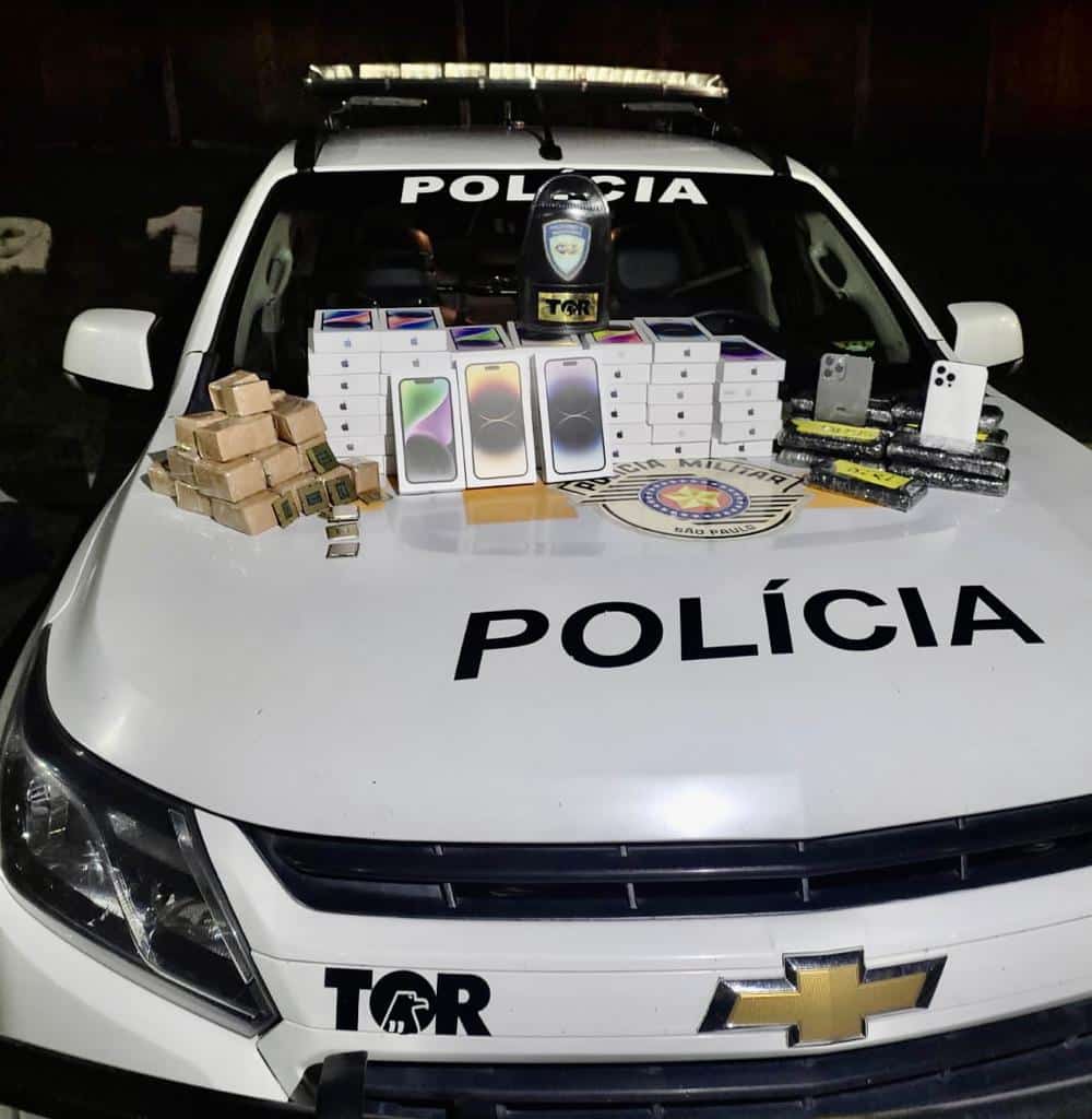 Mulheres são presas em Araçoiaba da Serra com eletrônicos contrabandeados no valor de R$ 720 mil