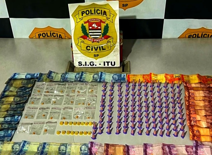 Casal é preso em operação de combate ao tráfico de drogas em Itu