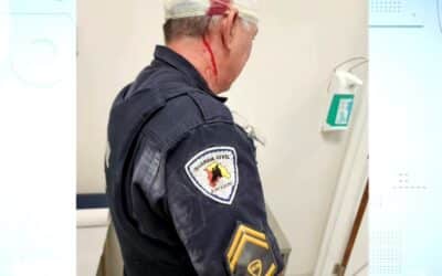 Homem é preso após atirar bloco de concreto na cabeça de guarda