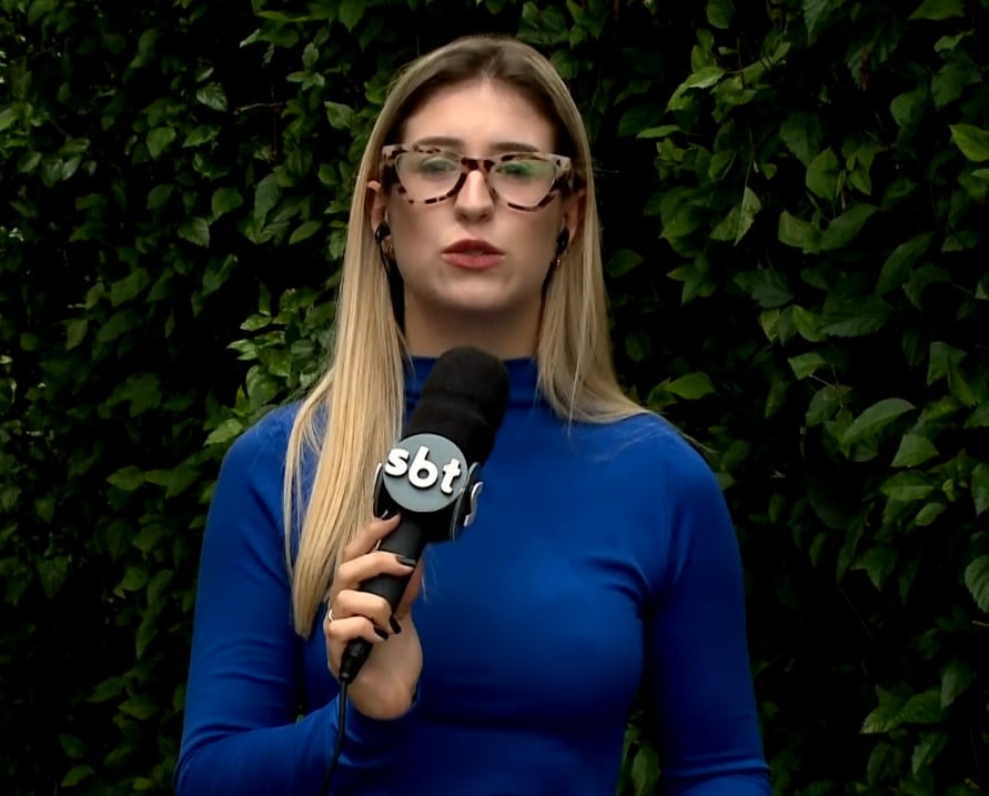 Repórter Nicole Bonentti falando sobre o caso.