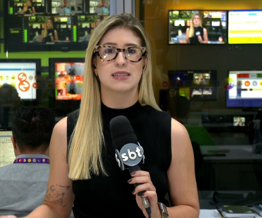 Repórter Nicole Bonentti falando sobre a investigação.