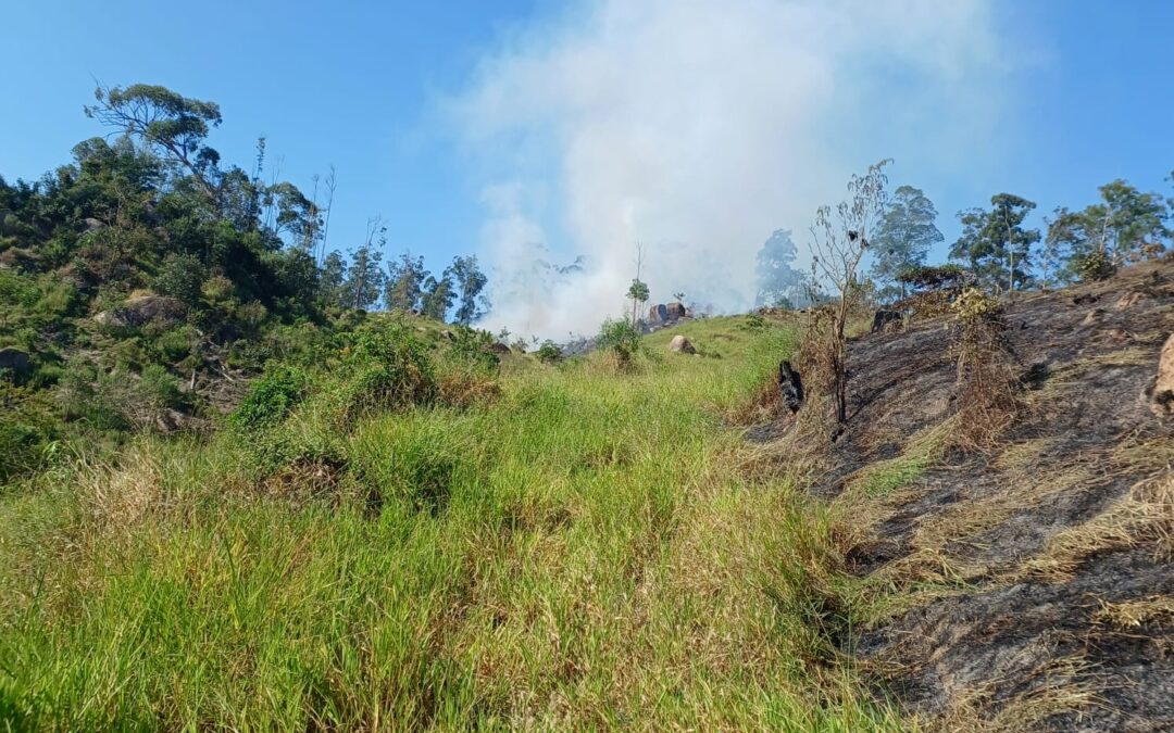 Incêndio na Serra da Baleia em Jundiaí é controlado, mas sol forte exige atenção