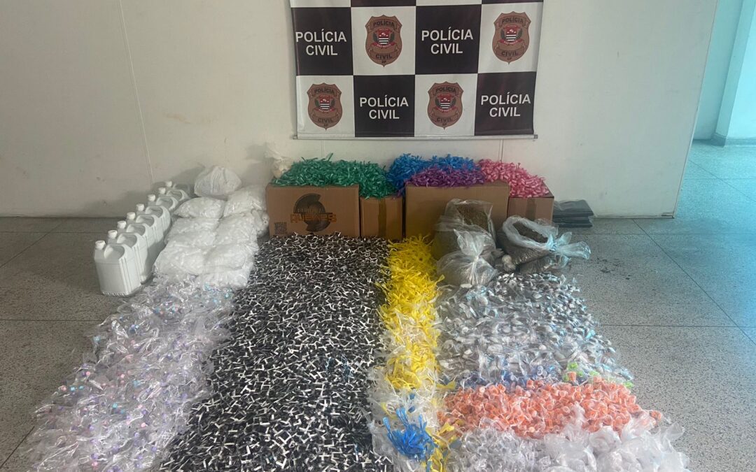 Polícia Civil desarticula quadrilha de traficantes e apreende 33 mil porções de drogas; produção era em Mairinque