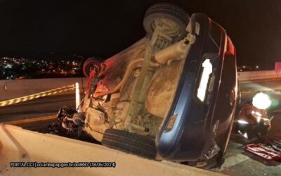 Motorista morre após perder controle de carro e capotar em rodovia de São Roque