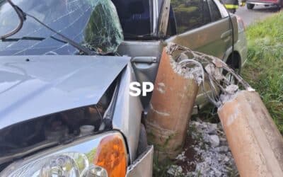 Mulher fica ferida em acidente na Rodovia Francisco José Ayub em Salto de Pirapora