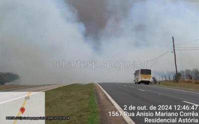 Incêndios afetam tráfego em rodovias de Tatuí e Sorocaba