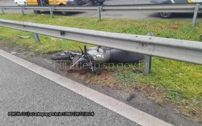 Acidente com moto deixa vítima grave na Rodovia Raposo Tavares