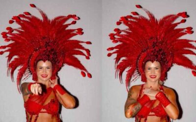 Isis Camargo, Musa da Tucuruvi, brilha em mini desfile de carnaval na Fábrica do Samba