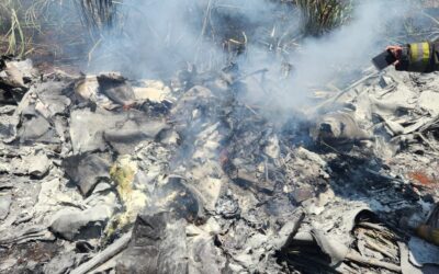 Avião de pequeno porte cai em Quadra (SP); duas pessoas morrem