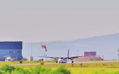 Avião pousa ‘de barriga’ em Sorocaba