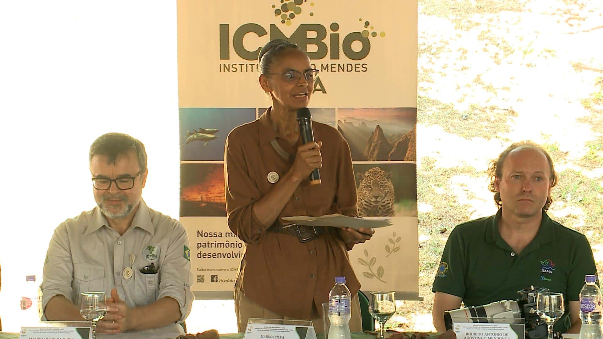 Marina Silva falando.
