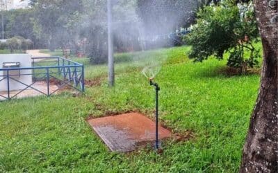 Torneiras borrifadoras de água são instaladas para enfrentar calor em Sorocaba