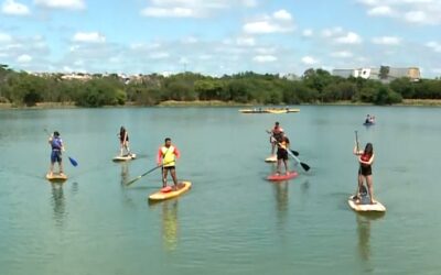 Esportes aquáticos são oferecidos de graça em parque de Sorocaba aos fins de semana