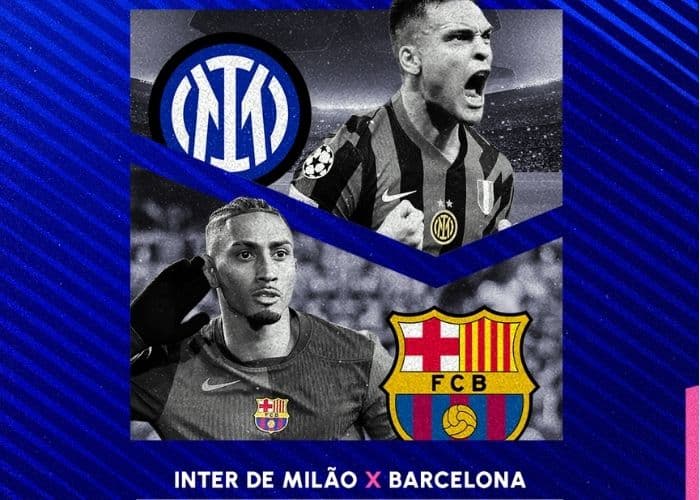Capa do jogo entre Inter de Milão e Barcelona.