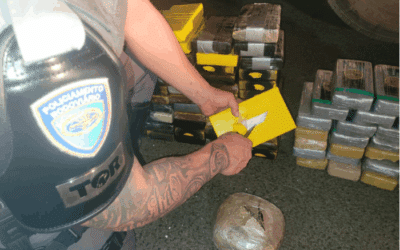 Polícia Rodoviária apreende quase 140 kg de drogas em caminhão com placas da Bolívia em Quadra