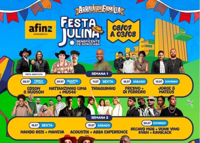 44ª Festa Julina Beneficente de Sorocaba divulga data e atrações
