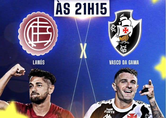 Capa do jogo entre Lanús e Vasco da Gama.