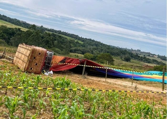 Balão Tripulado Cai em Área Rural de Capela do Alto (SP)
