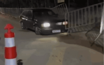 Motorista tenta furar bloqueio da GCM durante festa em Ibiúna