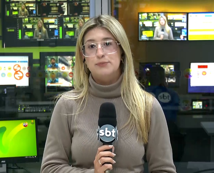 Rep&oacute;rter Nicole Bonentti falando sobre o caso.