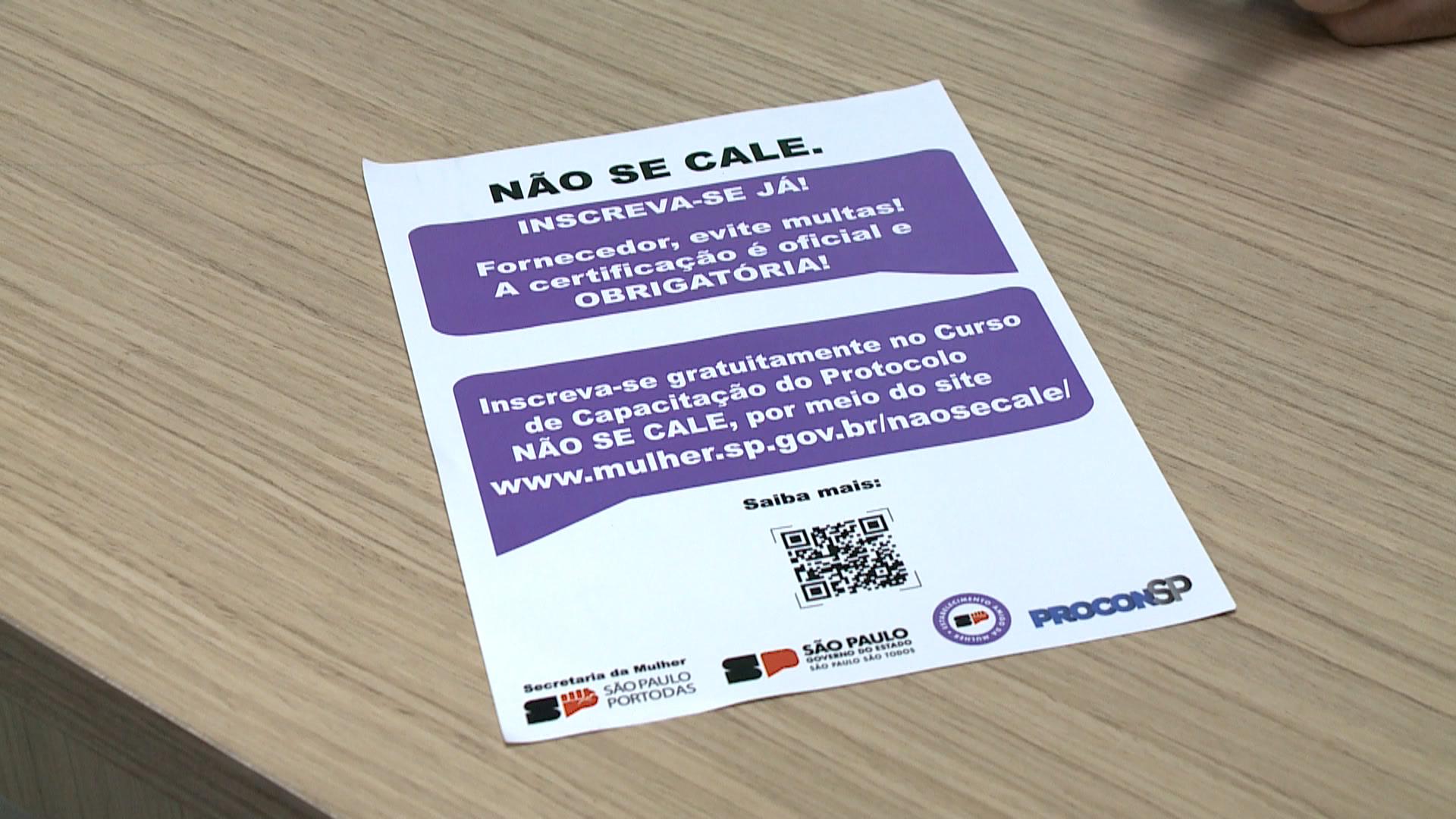 Protocolo 'N&atilde;o se cale' contra ass&eacute;dio