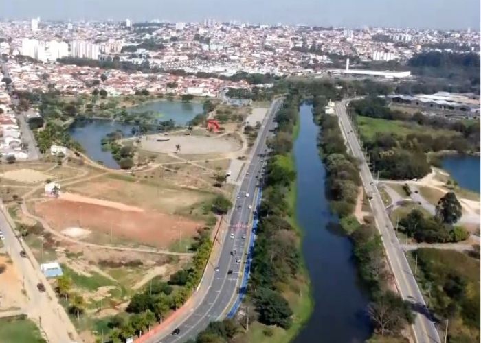 Imagem a&eacute;rea de Sorocaba.