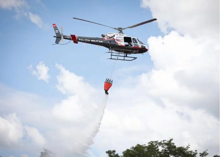 Inc&ecirc;ndio atinge &aacute;rea de preserva&ccedil;&atilde;o em Porto Feliz e mobiliza bombeiros