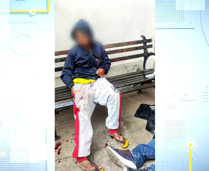 Mulher agride homem com faca no terminal Santo Antônio