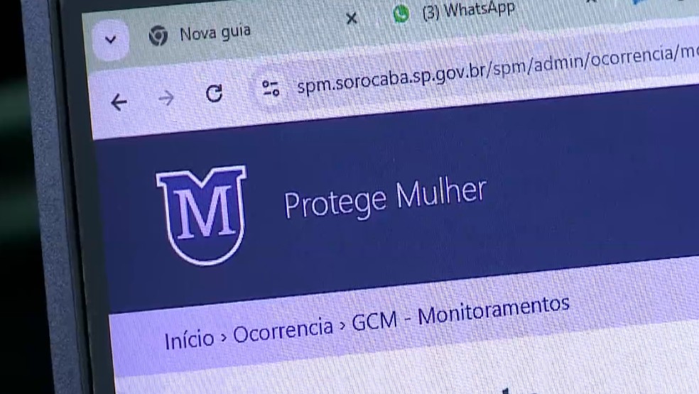 Tela do aplicativo "Protege mulher".