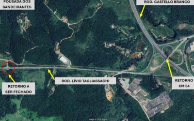Duplicação da Rodovia Lívio Tagliassachi avança com interdição de retorno no km 2