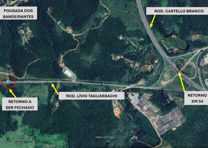 Duplicação da Rodovia Lívio Tagliassachi avança com interdição de retorno no km 2