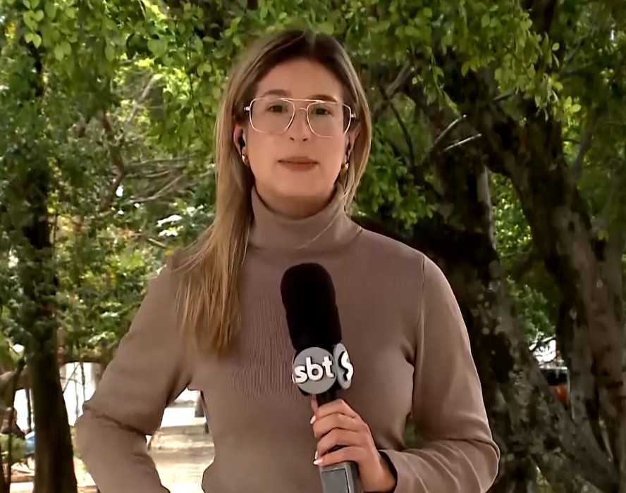 Rep&oacute;rter Nicole Bonentti falando sobre o caso.