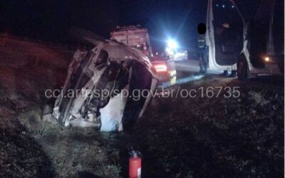 Motorista morre em capotamento na Rodovia Deputado Archimedes Lammoglia, em Itu
