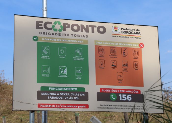 Ecoponto Brigadeiro Tobias é inaugurado em Sorocaba