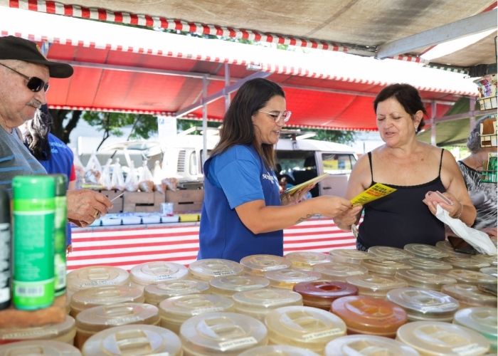 Imagem das estandes da VISAM que trar&atilde;o orienta&ccedil;&otilde;es educativas sobre a preven&ccedil;&atilde;o contra as arboviroses